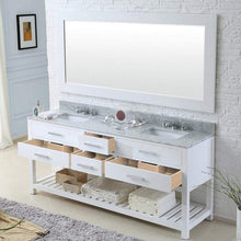 Load image into Gallery viewer, Water Creation Vanity Water Creation MADALYN72W Madalyn 72 Inch Pure White Double Sink Bathroom Vanity