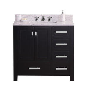 Water Creation Vanity Water Creation MADISON36E Madison 36 Dark Espresso Single Sink Bathroom Vanity