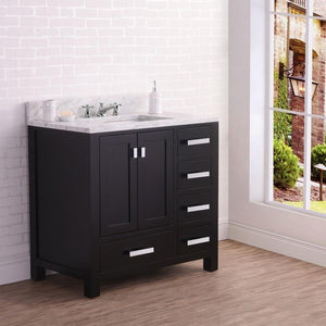 Water Creation Vanity Water Creation MADISON36E Madison 36 Dark Espresso Single Sink Bathroom Vanity