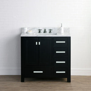 Water Creation Vanity Water Creation MADISON36E Madison 36 Dark Espresso Single Sink Bathroom Vanity