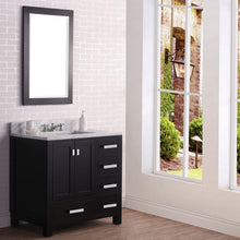 Load image into Gallery viewer, Water Creation Vanity Water Creation MADISON36EB Madison 36 Dark Espresso Single Sink Bathroom Vanity With Matching Mirror