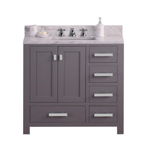Water Creation Vanity Water Creation MADISON36G Madison 36 Cashmere Grey Single Sink Bathroom Vanity