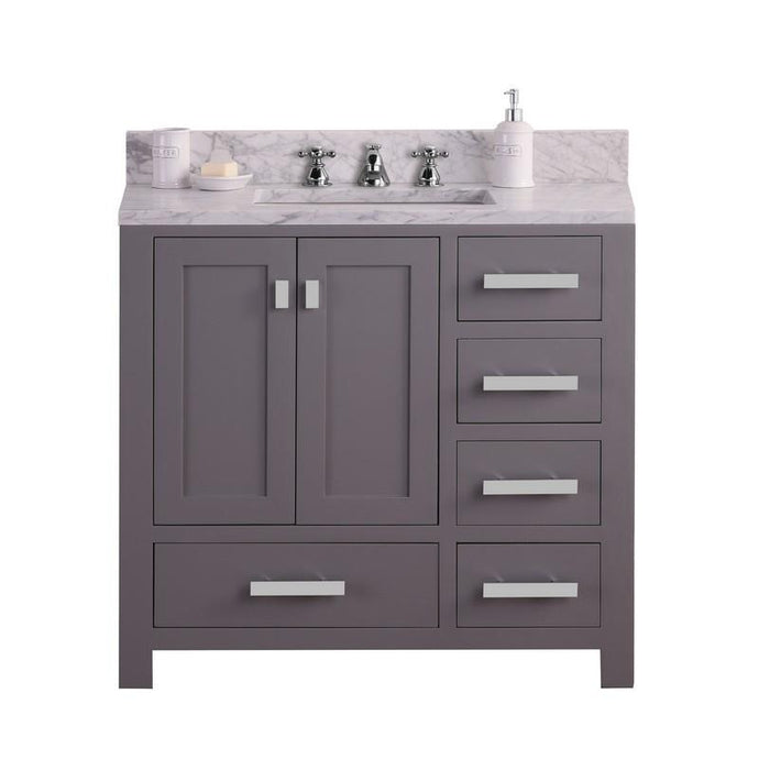 Water Creation Vanity Water Creation MADISON36G Madison 36 Cashmere Grey Single Sink Bathroom Vanity