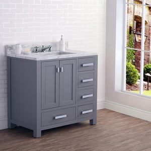Water Creation Vanity Water Creation MADISON36G Madison 36 Cashmere Grey Single Sink Bathroom Vanity