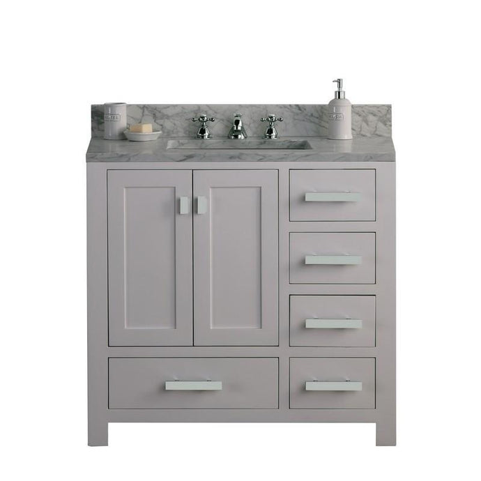 Water Creation Vanity Water Creation MADISON36W Madison 36 Pure White Single Sink Bathroom Vanity
