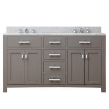 Load image into Gallery viewer, Water Creation Vanity Water Creation MADISON60G Madison 60 Inch Cashmere Grey Double Sink Bathroom Vanity