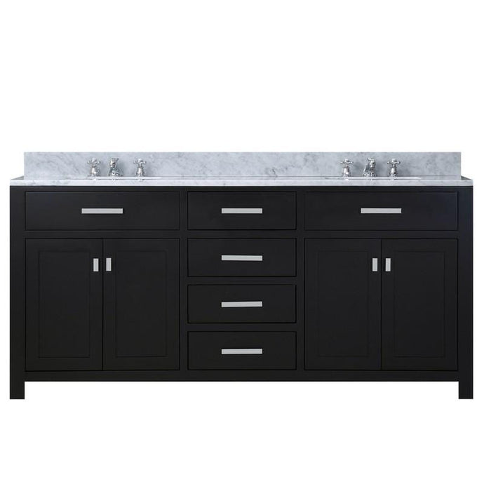 Water Creation Vanity Water Creation MADISON72E Madison 72 Inch Espresso Double Sink Bathroom Vanity