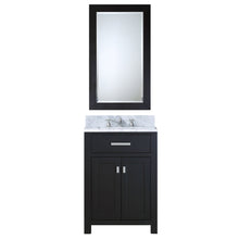 Load image into Gallery viewer, Water Creation Vanity Water Creation MS24CW01ES-R21BX0901 24 Inch Espresso Single Sink Bathroom Vanity With Matching Framed Mirror And Faucet From The Madison Collection