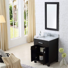 Load image into Gallery viewer, Water Creation Vanity Water Creation MS24CW01ES-R21BX0901 24 Inch Espresso Single Sink Bathroom Vanity With Matching Framed Mirror And Faucet From The Madison Collection