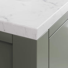 Load image into Gallery viewer, Water Creation Vanity Water Creation MS30CW01GN-R21000000 Madison 30 Inch Single Sink Carrara White Marble Countertop Vanity in Glacial Green with Mirror