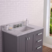 Load image into Gallery viewer, Water Creation Vanity Water Creation MS36CW01CG-R24000000 36 Inch Wide Cashmere Grey Single Sink Bathroom Vanity With Matching Mirror From The Madison Collection