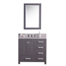 Load image into Gallery viewer, Water Creation Vanity Water Creation MS36CW01CG-R24000000 36 Inch Wide Cashmere Grey Single Sink Bathroom Vanity With Matching Mirror From The Madison Collection
