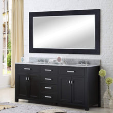 Load image into Gallery viewer, Water Creation Vanity Water Creation MS60CW01ES-R60000000 60 Inch Espresso Double Sink Bathroom Vanity With Matching Framed Mirror From The Madison Collection