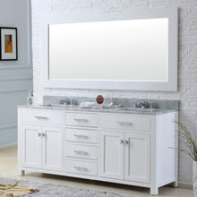 Load image into Gallery viewer, Water Creation Vanity Water Creation MS60CW01PW-000BX0901 60 Inch Pure White Double Sink Bathroom Vanity With Faucet From The Madison Collection