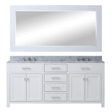 Load image into Gallery viewer, Water Creation Vanity Water Creation MS60CW01PW-R60BX0901 60 Inch Pure White Double Sink Bathroom Vanity With Matching Framed Mirror And Faucet From The Madison Collection