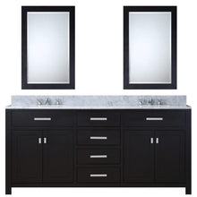 Load image into Gallery viewer, Water Creation Vanity Water Creation MS72CW01ES-R24BX0901 72 Inch Espresso Double Sink Bathroom Vanity With 2 Matching Framed Mirrors And Faucets From The Madison Collection