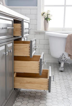 Load image into Gallery viewer, Water Creation Vanity Water Creation PA60A-0100CG Palace 60 Inch Quartz Carrara Cashmere Grey Bathroom Vanity Set in Chrome