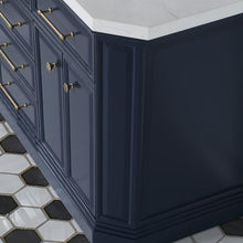 Load image into Gallery viewer, Water Creation Vanity Water Creation PA60B-0600MB Palace 60 Inch Double Sink White Quartz Countertop Vanity in Monarch Blue and Mirrors