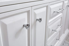 Load image into Gallery viewer, Water Creation Vanity Water Creation PA60QZ01PW-E18000000 60&quot;&quot; Palace Collection Quartz Carrara Pure White Bathroom Vanity Set With Hardware, Mirror in Chrome Finish