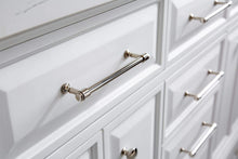 Load image into Gallery viewer, Water Creation Vanity Water Creation PA60QZ05PW-000BX0905 60&quot;&quot; Palace Collection Quartz Carrara Pure White Bathroom Vanity Set With Hardware And F2-0009 Faucets in Polished Nickel (PVD) Finish