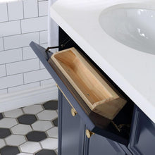 Load image into Gallery viewer, Water Creation Vanity Water Creation PA72B-0600MB Palace 72 Inch Double Sink White Quartz Countertop Vanity in Monarch Blue and Mirrors