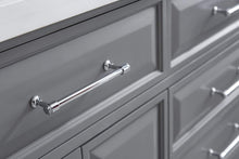 Load image into Gallery viewer, Water Creation Vanity Water Creation PA72QZ01CG-E18TL1201 72&quot;&quot; Palace Collection Quartz Carrara Cashmere Grey Bathroom Vanity Set With Hardware And F2-0012 Faucets, Mirror in Chrome Finish