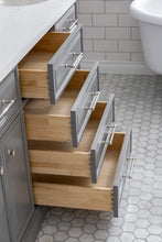Load image into Gallery viewer, Water Creation Vanity Water Creation PA72QZ05CG-000BX0905 72&quot;&quot; Palace Collection Quartz Carrara Cashmere Grey Bathroom Vanity Set With Hardware And F2-0009 Faucets in Polished Nickel (PVD) Finish