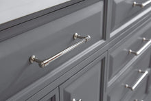 Load image into Gallery viewer, Water Creation Vanity Water Creation PA72QZ05CG-E18FX1305 72&quot;&quot; Palace Collection Quartz Carrara Cashmere Grey Bathroom Vanity Set With Hardware And F2-0013 Faucets, Mirror in Polished Nickel (PVD) Finish
