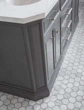 Load image into Gallery viewer, Water Creation Vanity Water Creation PA72QZ05CG-E18FX1305 72&quot;&quot; Palace Collection Quartz Carrara Cashmere Grey Bathroom Vanity Set With Hardware And F2-0013 Faucets, Mirror in Polished Nickel (PVD) Finish