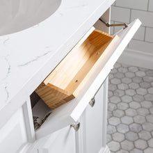 Load image into Gallery viewer, Water Creation Vanity Water Creation PA72QZ05PW-E18BX0905 72&quot;&quot; Palace Collection Quartz Carrara Pure White Bathroom Vanity Set With Hardware And F2-0009 Faucets, Mirror in Polished Nickel (PVD) Finish