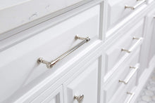 Load image into Gallery viewer, Water Creation Vanity Water Creation PA72QZ05PW-E18FX1305 72&quot;&quot; Palace Collection Quartz Carrara Pure White Bathroom Vanity Set With Hardware And F2-0013 Faucets, Mirror in Polished Nickel (PVD) Finish