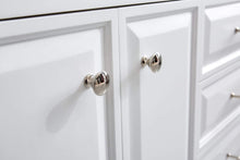 Load image into Gallery viewer, Water Creation Vanity Water Creation PA72QZ05PW-E18TL1205 72&quot;&quot; Palace Collection Quartz Carrara Pure White Bathroom Vanity Set With Hardware And F2-0012 Faucets, Mirror in Polished Nickel (PVD) Finish