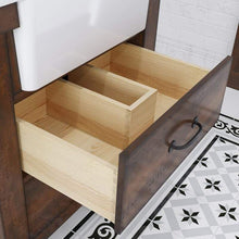 Load image into Gallery viewer, Water Creation Vanity Water Creation Paisley 30 Inch Single Sink Carrara White Marble Countertop Vanity in Rustic Sienna with Mirror