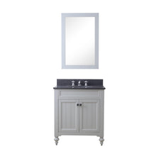 Load image into Gallery viewer, Water Creation Vanity Water Creation PO30BL03EG-R24000000 30 Inch Earl Grey Single Sink Bathroom Vanity With Matching Framed Mirror From The Potenza Collection