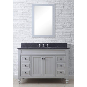 Water Creation Vanity Water Creation PO48BL03EG-R24BX0901 48 Inch Earl Grey Single Sink Bathroom Vanity With Matching Framed Mirror And Faucet From The Potenza Collection