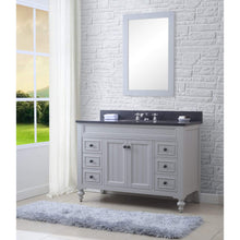 Load image into Gallery viewer, Water Creation Vanity Water Creation PO48BL03EG-R24BX0901 48 Inch Earl Grey Single Sink Bathroom Vanity With Matching Framed Mirror And Faucet From The Potenza Collection