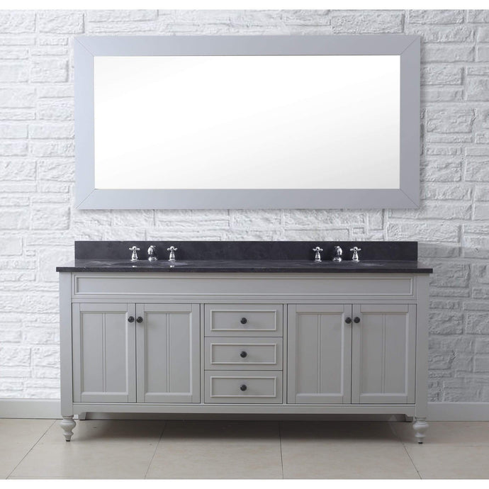 Water Creation Vanity Water Creation PO72BL03EG-000BX0901 72 Inch Earl Grey Double Sink Bathroom Vanity With Faucets From The Potenza Collection