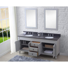 Load image into Gallery viewer, Water Creation Vanity Water Creation PO72BL03EG-R24BX0901 72 Inch Earl Grey Double Sink Bathroom Vanity With 2 Matching Framed Mirrors And Faucets From The Potenza Collection