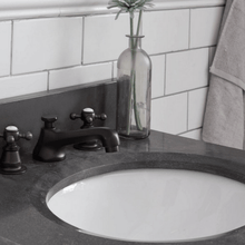 Load image into Gallery viewer, Water Creation Vanity Water Creation POTENZA30EGBF1 Potenza 30 Inch Bathroom Vanity in Earl Grey with Blue Limestone Top with Faucet and Mirror