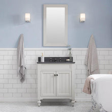 Load image into Gallery viewer, Water Creation Vanity Water Creation POTENZA30EGBF1 Potenza 30 Inch Bathroom Vanity in Earl Grey with Blue Limestone Top with Faucet and Mirror