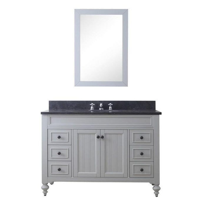 Water Creation Vanity Water Creation POTENZA48EGB Potenza 48 Inch Earl Grey Single Sink Bathroom Vanity With Matching Framed Mirror