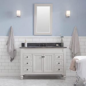 Water Creation Vanity Water Creation POTENZA48EGF1 Potenza 48 Inch Bathroom Vanity in Earl Grey with Blue Limestone Top with Faucet