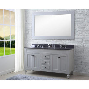 Water Creation Vanity Water Creation POTENZA60EG Potenza 60 Inch Earl Grey Double Sink Bathroom Vanity