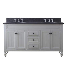 Load image into Gallery viewer, Water Creation Vanity Water Creation POTENZA60EG Potenza 60 Inch Earl Grey Double Sink Bathroom Vanity