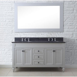 Water Creation Vanity Water Creation POTENZA60EG Potenza 60 Inch Earl Grey Double Sink Bathroom Vanity