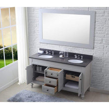 Load image into Gallery viewer, Water Creation Vanity Water Creation POTENZA60EG Potenza 60 Inch Earl Grey Double Sink Bathroom Vanity