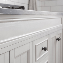 Load image into Gallery viewer, Water Creation Vanity Water Creation POTENZA60EGCF1 Potenza 60 Inch Bathroom Vanity in Earl Grey with Blue Limestone Top with Faucet and Small Mirror