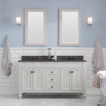 Load image into Gallery viewer, Water Creation Vanity Water Creation POTENZA60EGF1 Potenza 60 Inch Bathroom Vanity in Earl Grey with Blue Limestone Top with Faucet