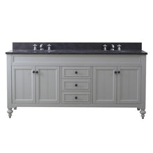 Load image into Gallery viewer, Water Creation Vanity Water Creation POTENZA72EG Potenza 72 Inch Earl Grey Double Sink Bathroom Vanity