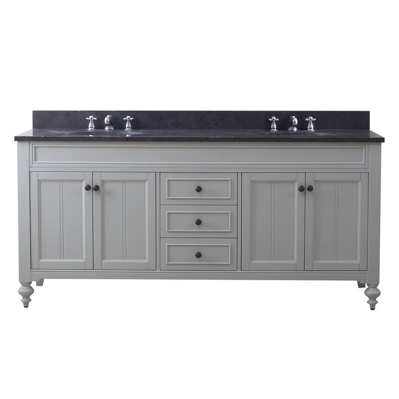 Water Creation Vanity Water Creation POTENZA72EG Potenza 72 Inch Earl Grey Double Sink Bathroom Vanity